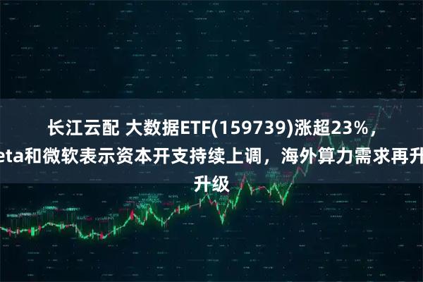 长江云配 大数据ETF(159739)涨超23%，Meta和微软表示资本开支持续上调，海外算力需求再升级